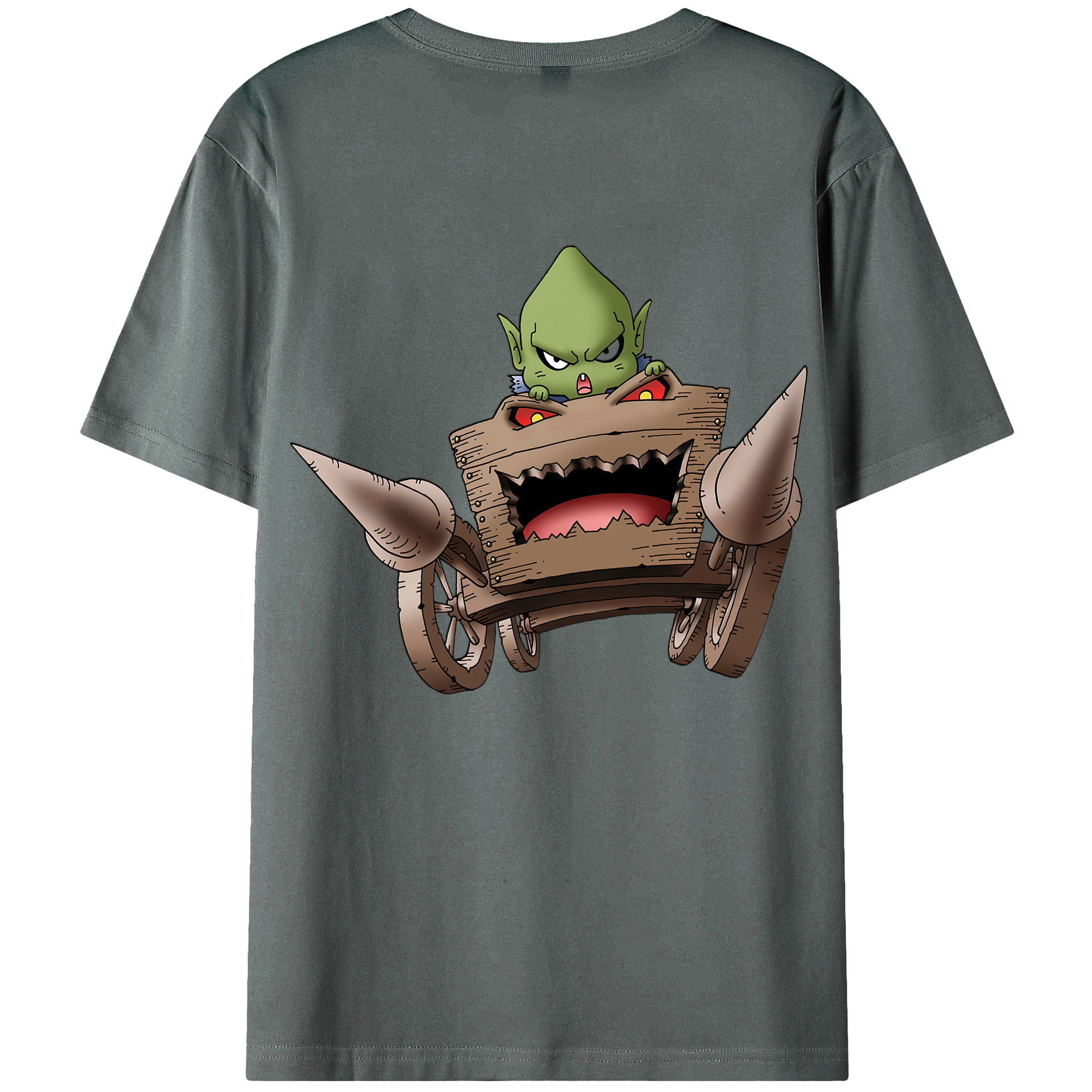 （画像用） ドラゴンクエスト Doragon Kuesuto Dragon Quest 綿100％ メンズ半袖Tシャツ（バックプリント） 通気性